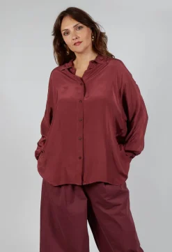 Sheer Shirt in Intense Rust