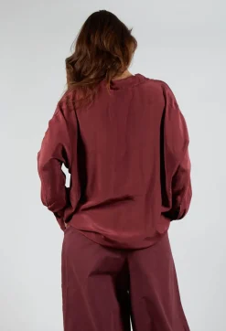 Sheer Shirt in Intense Rust