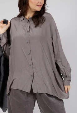 Sheer Shirt in Iron