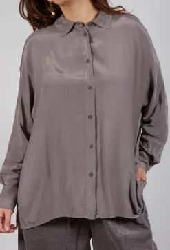 Sheer Shirt in Iron