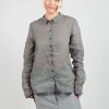 Sheer Shirt in Pencil Cloud Stiff