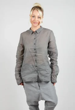 Sheer Shirt in Pencil Cloud Stiff