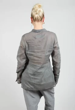 Sheer Shirt in Pencil Cloud Stiff