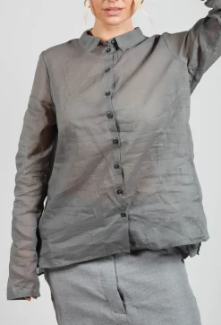 Sheer Shirt in Pencil Cloud Stiff