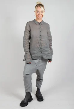 Sheer Shirt in Pencil Cloud Stiff