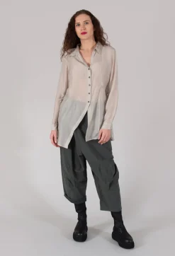 Sheer Shirt in White Clay