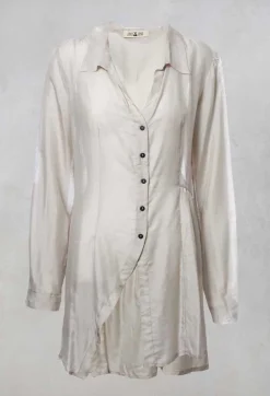 Sheer Shirt in White Clay