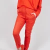 Sheer Skinny Leg Trousers in Mandarine Paper