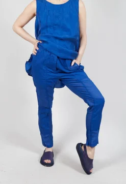 Sheer Skinny Leg Trousers in Royal Paper