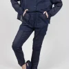 Sheer Skinny Leg Trousers in Ink Paper