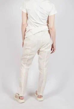 Sheer Skinny Leg Trousers in Greige Paper