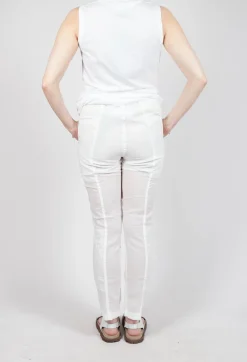 Sheer Skinny Leg Trousers in Semi Bleach Paper