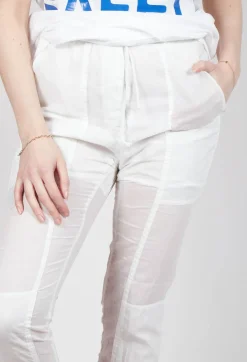 Sheer Skinny Leg Trousers in Semi Bleach Paper