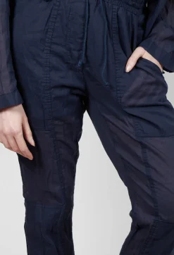 Sheer Skinny Leg Trousers in Ink Paper