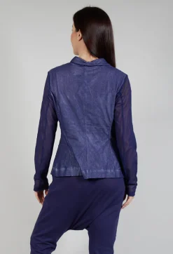 Sheer Sleeve Jacket in Azur Print