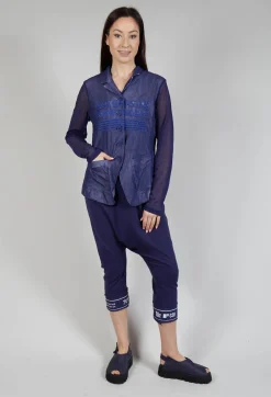 Sheer Sleeve Jacket in Azur Print