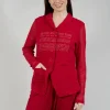 Sheer Sleeve Jacket in Chili Chili Print