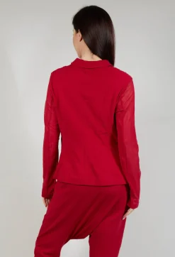 Sheer Sleeve Jacket in Chili Chili Print