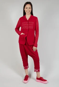 Sheer Sleeve Jacket in Chili Chili Print