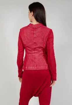 Sheer Sleeve Jacket in Chili Print