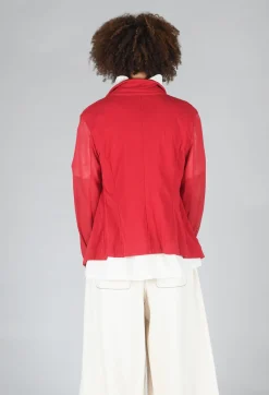 Sheer Sleeve Jacket in Chili Chili Print