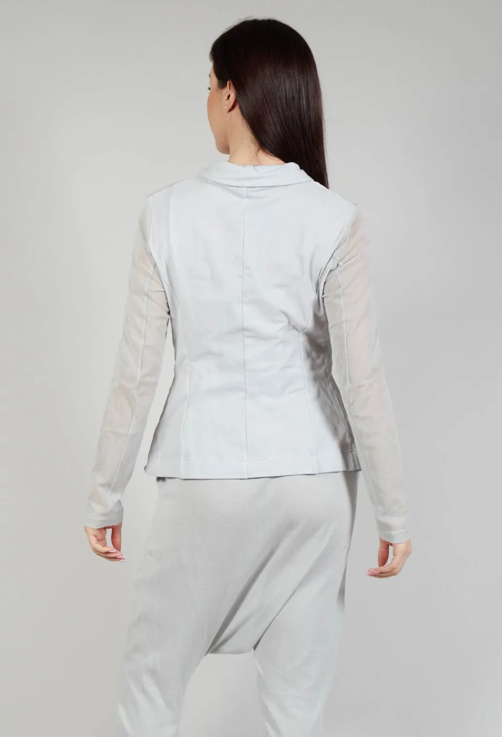 Sheer Sleeve Jacket in Grey