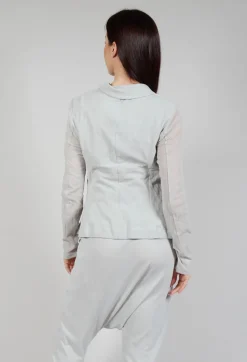 Sheer Sleeve Jacket in Grey Grey Print