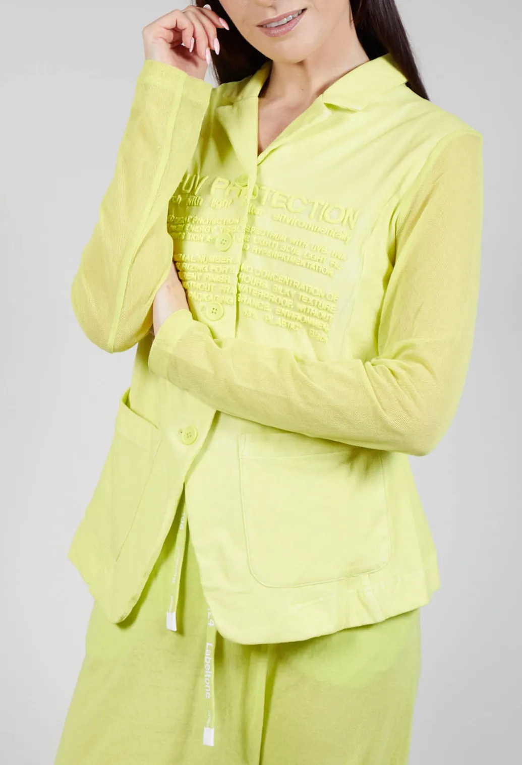 Sheer Sleeve Jacket in Sun Print
