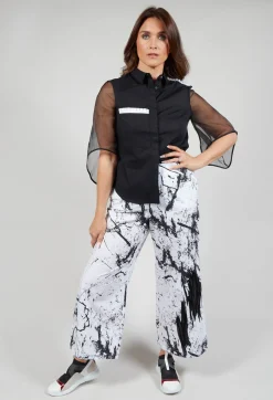 Sheer Sleeved Shirt in Koji