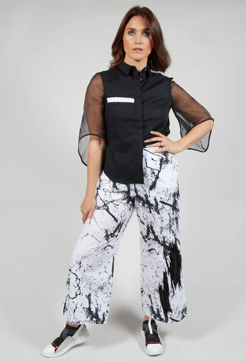 Sheer Sleeved Shirt in Koji