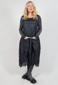 Sheer Sleeveless Dress in Slate Cloud