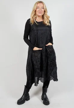 Sheer Sleeveless Dress in Black
