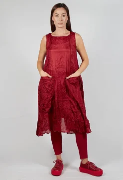 Sheer Sleeveless Dress in Sunset Cloud