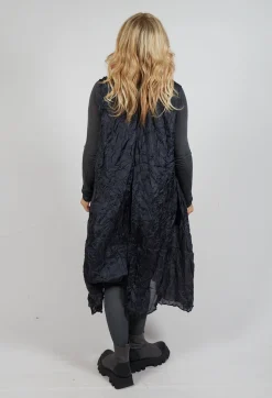 Sheer Sleeveless Dress in Slate Cloud