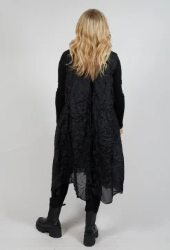 Sheer Sleeveless Dress in Black