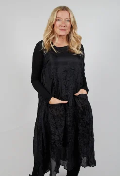 Sheer Sleeveless Dress in Black
