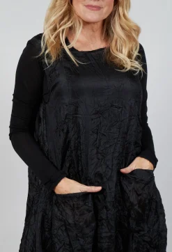 Sheer Sleeveless Dress in Black