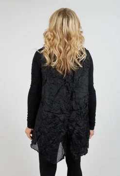 Sheer Sleeveless Top in Black