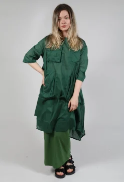 Sheer Smock Dress in Green