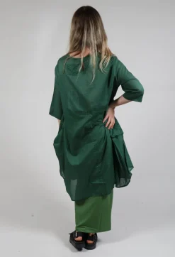Sheer Smock Dress in Green