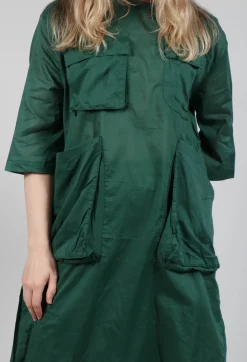 Sheer Smock Dress in Green