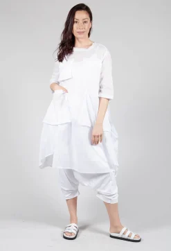 Sheer Smock Dress in White