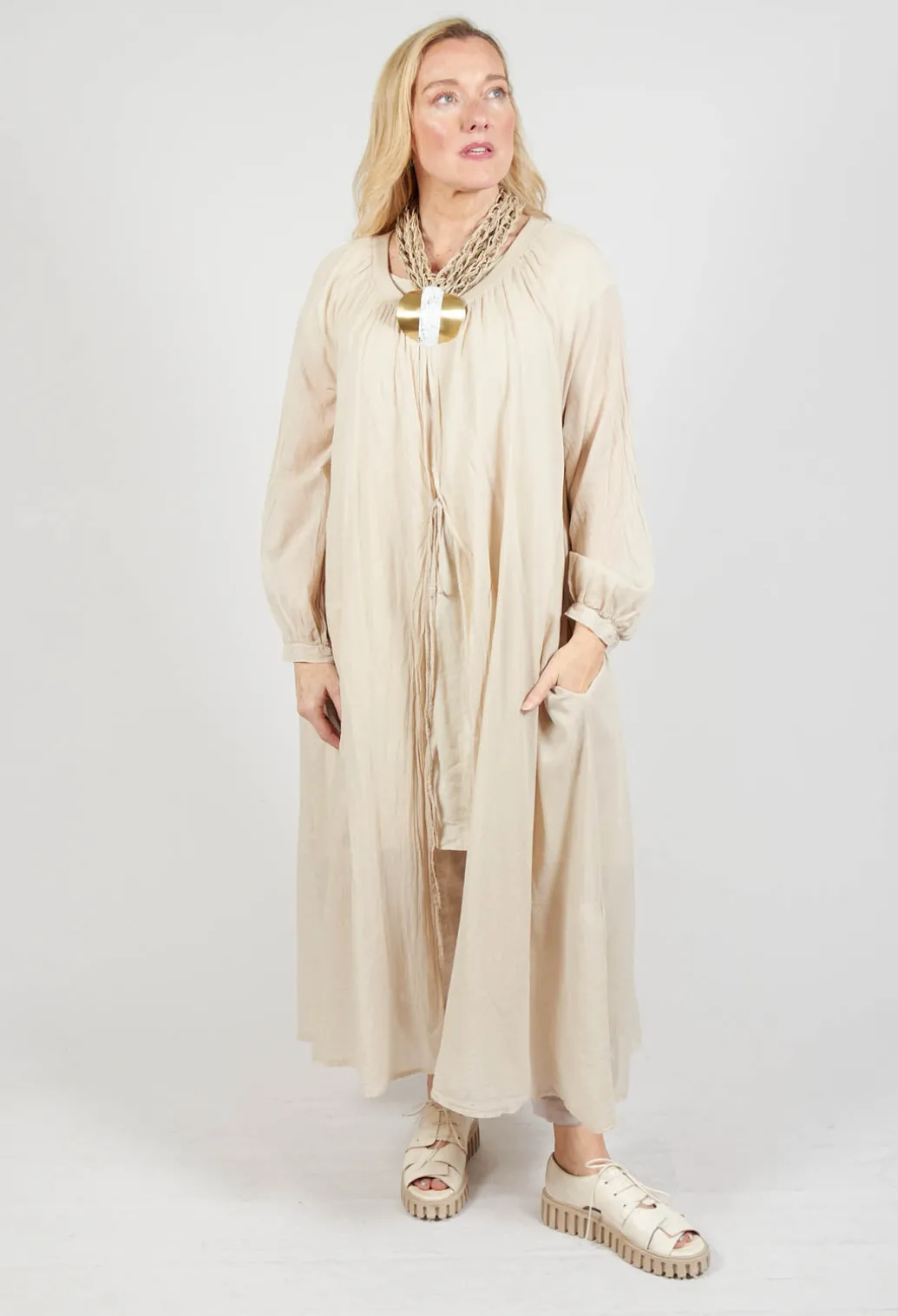 Sheer Tunic in Oatmeal