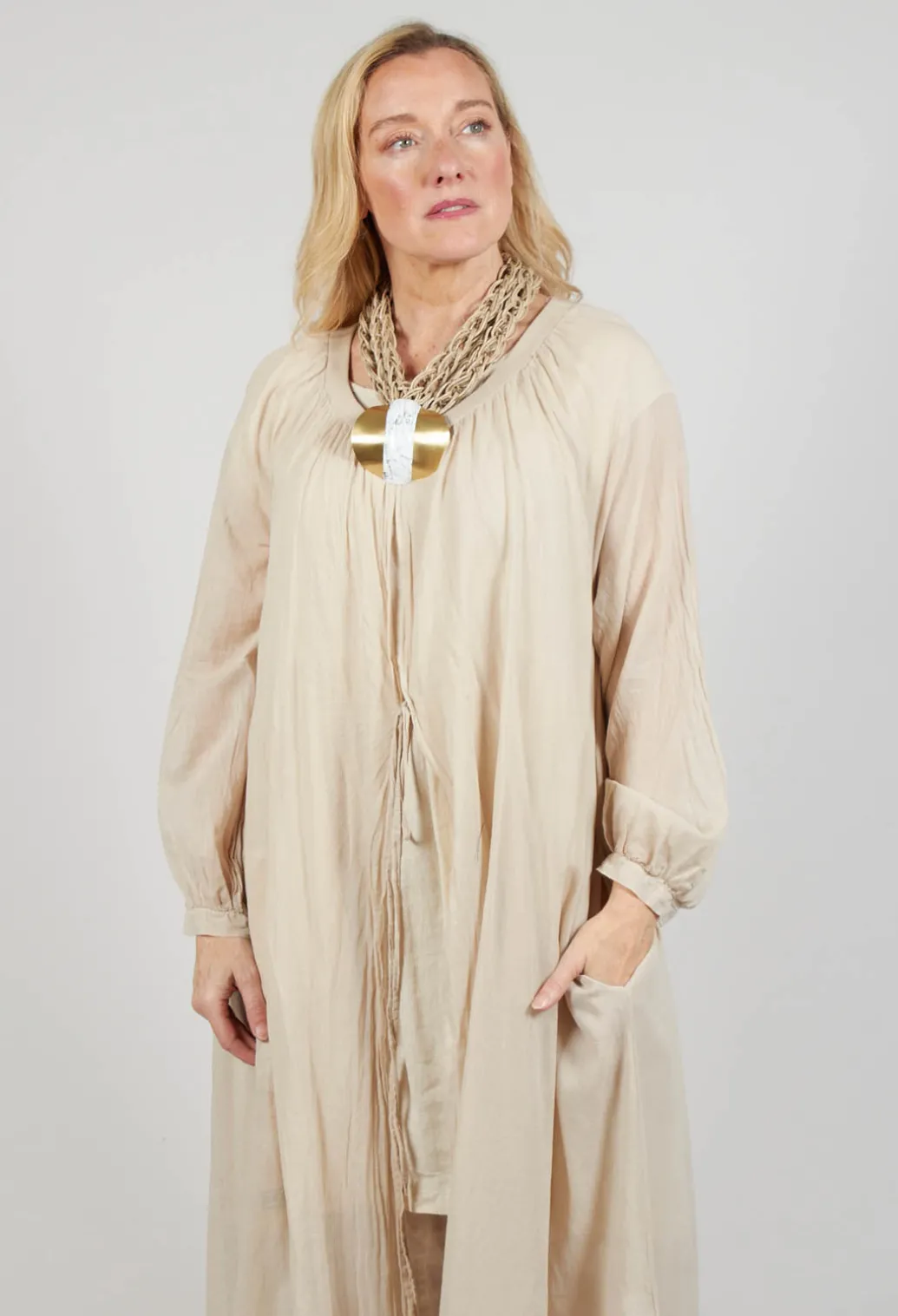 Sheer Tunic in Oatmeal