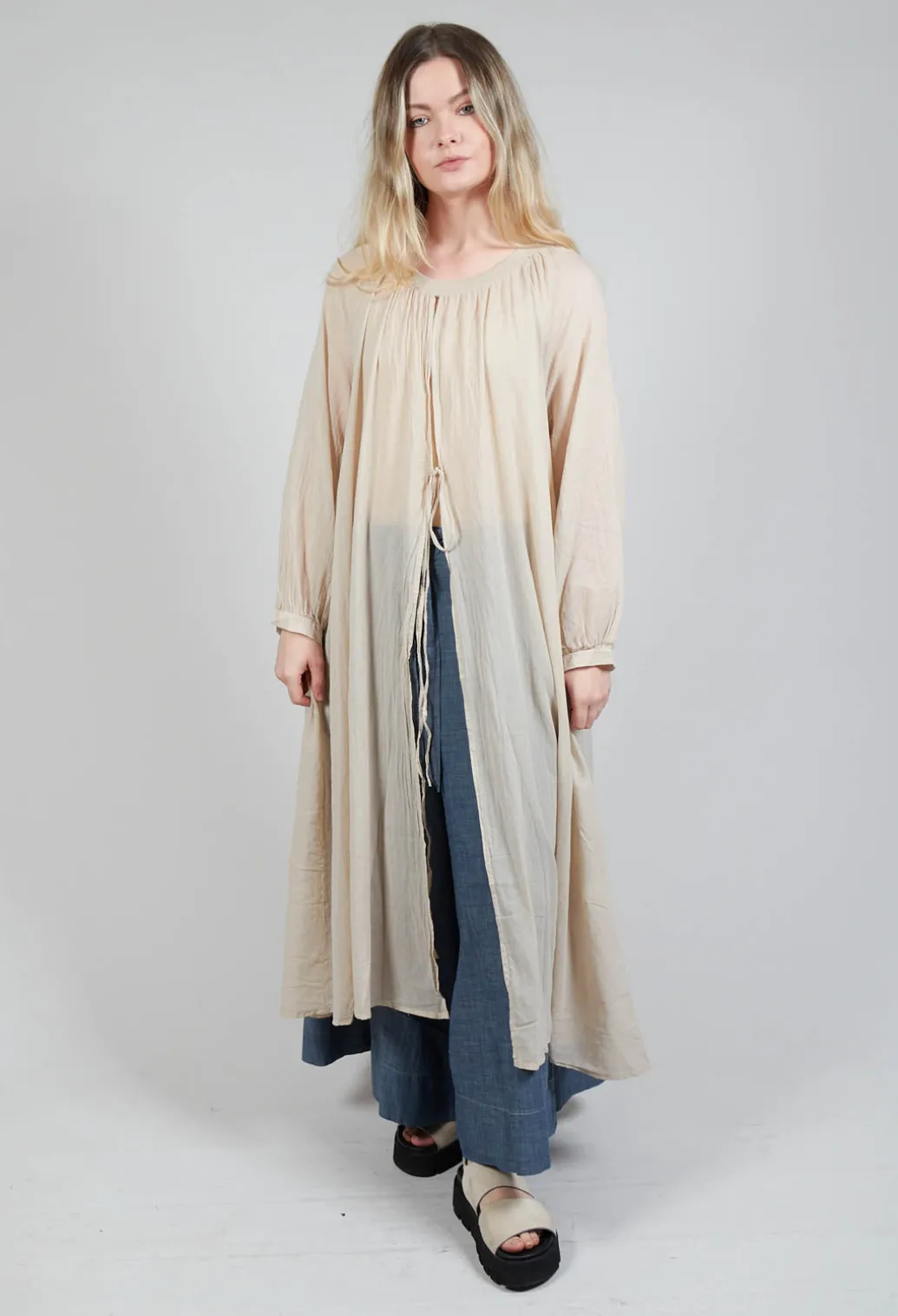 Sheer Tunic in Oatmeal