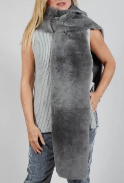 Sherling Merino Toscana Scarf in Silver