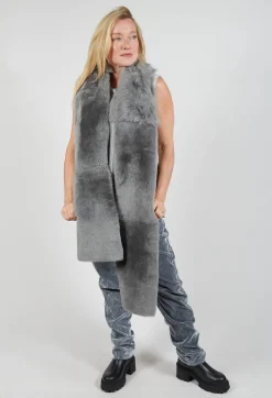 Sherling Merino Toscana Scarf in Silver