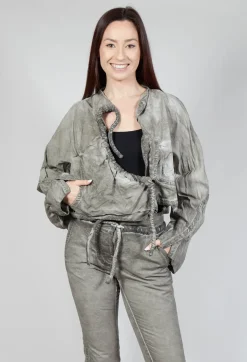 Shirred Jacket in Hay Cloud