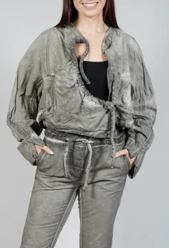 Shirred Jacket in Hay Cloud
