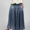 Shirred Waistband Skirt in Blue